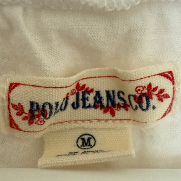 Polo Jeans Co. White Embroidered Floral Scoop Neck Tank Top - Picture 2 of 4